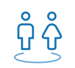 Human figures icon, representing man and woman.