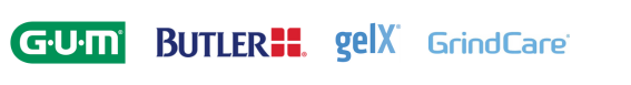 Logos of Sunstar professional oral care brands.