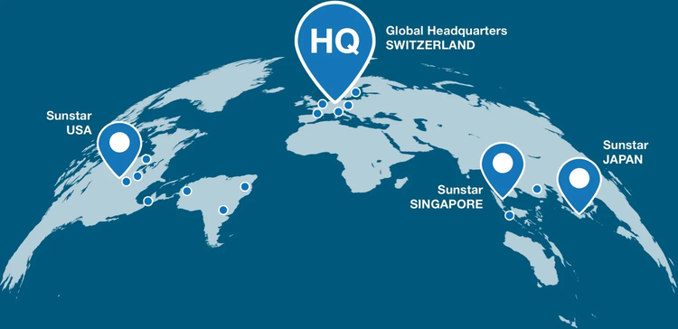 Sunstar Global Footprint Map