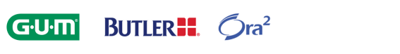 Logos of Sunstar professional oral care brands.